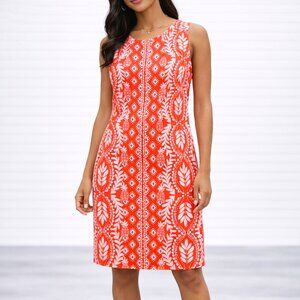 $228 Lilly Pulitzer Orange White Shift Dress Size 00 Tassel Pineapple Zip Summer